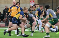 St. Edward in green and gray. Moeller in blue and gold. Alex Goff photo.
