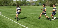 St. Ignatius wing Jack Dulik gathers in a grubber to score. Alex Goff photo.