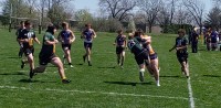 St. Ignatius 2 looks to score vs St. Edward developmental. Connor Bender photo.