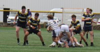 Gonzaga in white and St. Ignatius in yellow and blue. Alex Goff photo.