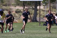 Snow Canyon in black against Rhinos in white. Photo Snow Canyon Rugby.