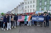 St. Augustine players in Cobh City on St. Patrick's Day.