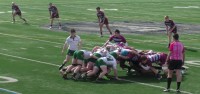 Xavier scrums down with St. Edward.