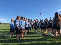 Kids in action at the City of Star touch rugby event.