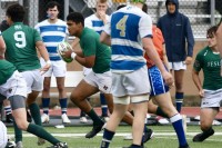 Dallas Jesuit pushes on attack against Strake Jesuit May 1. Tari Tari photo.