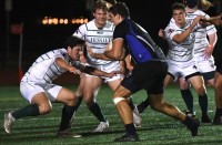 Strake Jesuit, in white, vs Katy on Saturday. Photo by Tari Tari.