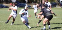 Takudzwa Musingwini makes a move for Iowa Central CC. Photo ICCC Rugby.