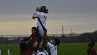 Winning a lineout. Photo Ollie Laseinde.