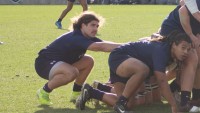 At the back of the Queens scrum. Photo courtesy QUC Rugby.