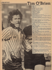 Rugby Magazine's Q&A profile of Tim O'Brien in 1983.