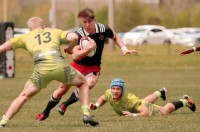 Putting on a sidestep. Photo ASU Rugby.