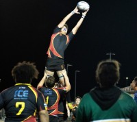 Ben Jolley nabs a lineout throw. Photo Luke Fulkerson.