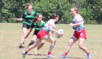 Girls action at the Tropical 7s. Alex Goff photo.