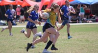 Girls action at the Tropical 7s. Alex Goff photo.
