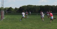 Sam Story goes in for the try for Indiana. Alex Goff photo.