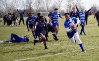 Ta'Veon Veal scores to win the Big Rivers 7s in St. Louis for Thomas More. Stephen Oldfield photo.