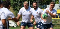 A lot of new faces at training. Calder Cahill photo.