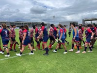 Handshakes after the T&T game.