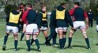 Paul Emerick in training with the USA team at the 2003 Rugby World Cup. Alex Goff photo.