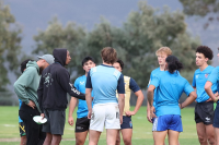 Perry Baker shares some knowledge. Photo Travis Prior. IG: @rugby_photog_co