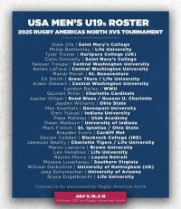 The USA roster.