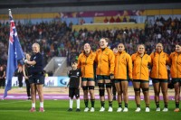 Australia sings. Photo by George Wood - World Rugby via Getty Images.