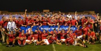 Portugal celebrates. Photo by Martin Dokoupil - World Rugby/World Rugby via Getty Images.