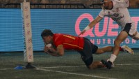 The first Spain try. Alex Goff photo.