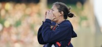 Emilie Bydwell makes her feelings known. Photo Alex Ho / USA Rugby