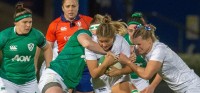 It was a physical clash with Ireland. Ian Muir photo.