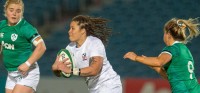 Amy Talei Bonte against Ireland in 2021. Ian Muir photo.