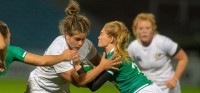 Saher Hamdan playing for the USA vs Ireland. Ian Muir photo.