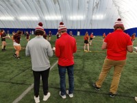 UW-Madison rugby players helped collect combine data. Alex Goff photo.
