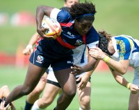 Vanesha McGee at the 2014 Women's Rugby World Cup. Ian Muir photo. 