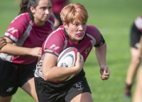 Not playing this weekend, Vassar's Emily Howell awaits another try-scoring chance. Photo Vassar Athletics.