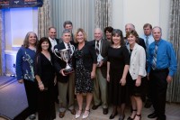 Dave Scholz and his extended family with Michelle Audsley Myers. Photo Washington Athletic Club.