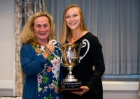 McKanezie Hawkins with MA Sorensen. Hawkins won the Sorensen Award in 2018. Photo Washington Athletic Club.