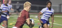 Asher Hannon on his way to Walsh's final try. Alex Goff photo.