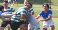 George Johnson breaks tackles. Christine Krug photo.