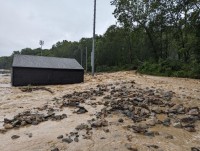 Flooding at the Anderson Rugby Complex at West Point.