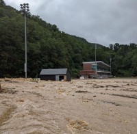 Flooding at the Anderson Rugby Complex at West Point.