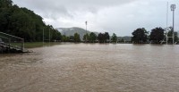 Flooding at the Anderson Rugby Complex at West Point.