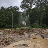 Flooding at the Anderson Rugby Complex at West Point.