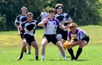 Liam McVety, with ball, showed well for Minnesota. Kim McVety photo.