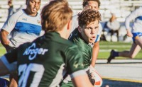 Woodlands in green, KC Jr. Blues in white and blue. Photo Griffin Hastings.