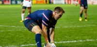 Chris Wyles scoring against Japan in the 2015 Rugby World Cup, his fourth in World Cup play. Photo Rugby World Cup.