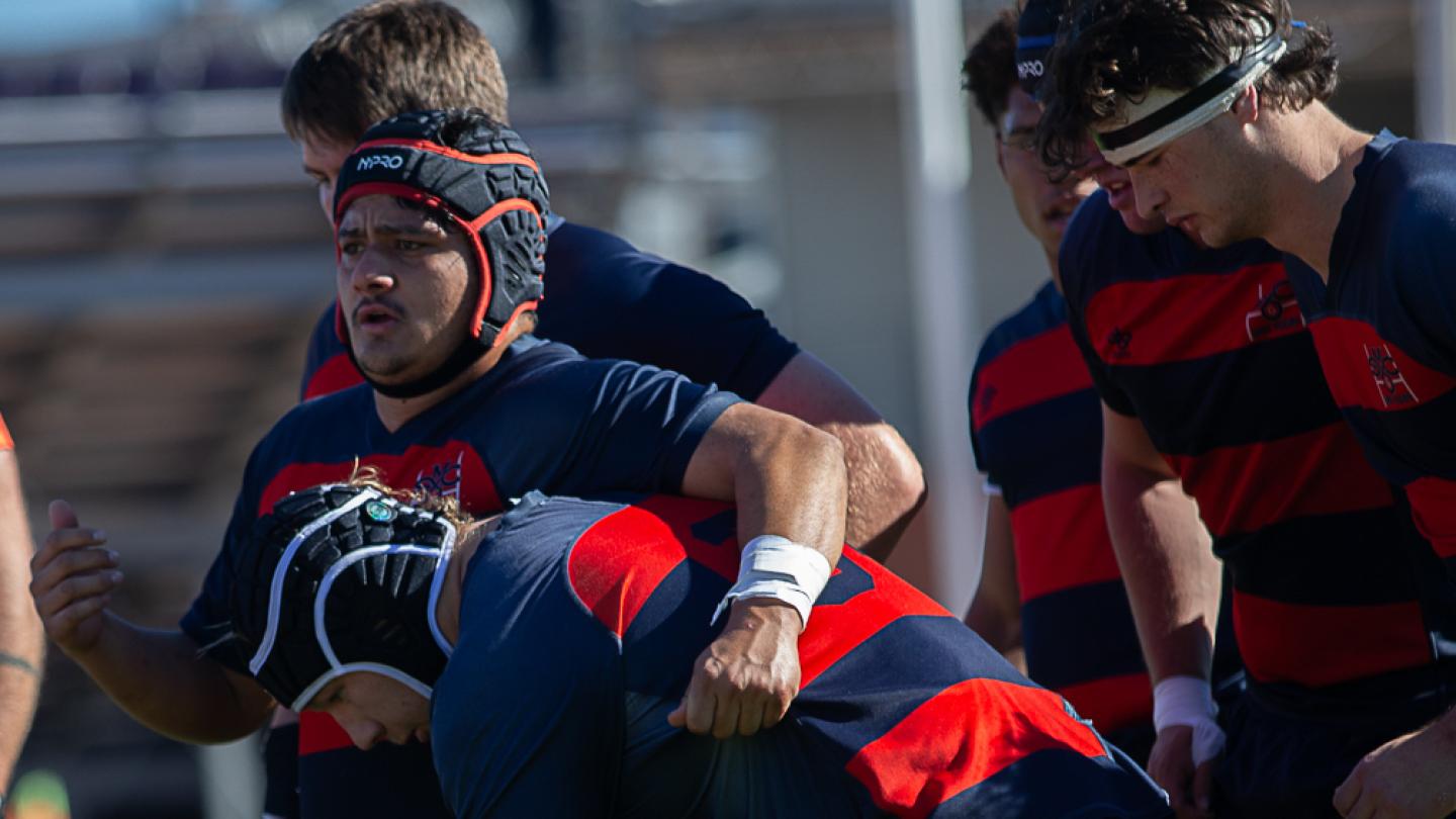 The Saint Mary's front row led the way Saturday. Photo J Dalton Photography.