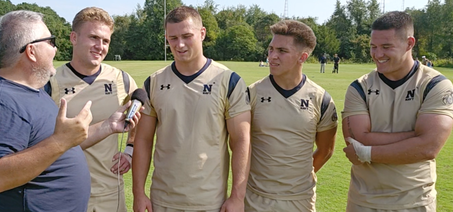 navy players with goff navy players with goff